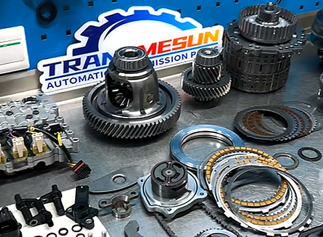 CVT pulley and belt assembly on the reassembly bench